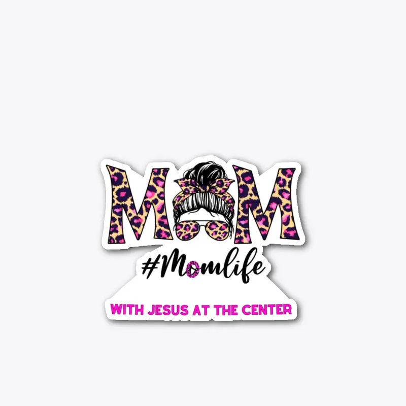 Leopard Print Mom Life: Jesus Tee